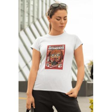 Imagem de Camiseta Poster Pop Style Inspiração ED SHEERAN Estampa DTF 100% Algod