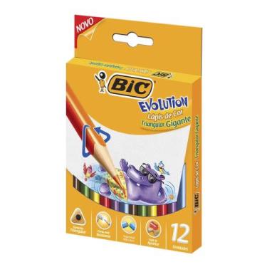 Imagem de Lapis de cor 12 cores bic jumbo triangular