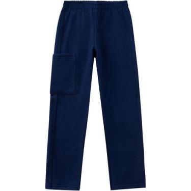 Imagem de Calça Masculina Infantil Moletom Peluciado Com Bolso KYLY Tamanho:2Cor