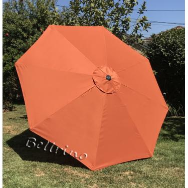 Imagem de BELLRINO DECOR Taupe de substituição Forte e Grosso guarda-chuva toldo para Taupe canelado canelado de 2,4 m (somente dossel) (BRICK-98)