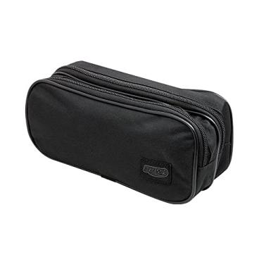 Imagem de Estojo Poliéster Masculino 2 Zíperes Preto, BRW