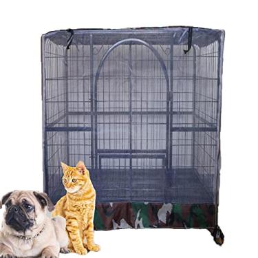 Imagem de Yajun Rede mosquiteira impermeável para gaiola de cachorro respirável Oxford pano gato capa de canil para animais de estimação fornece áreas sombreadas para cães pequenos e grandes, verde, 60 * 43 * 50 cm