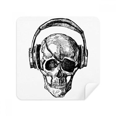Imagem de Fone de ouvido crânio música padrão louco óculos pano limpador de tela tecido camurça pacote com 2