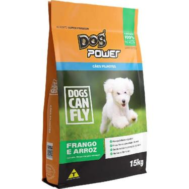 Imagem de Ração Seca Dog Power Dogs Can Fly Frango e Arroz para Cães Filhotes - 15 Kg