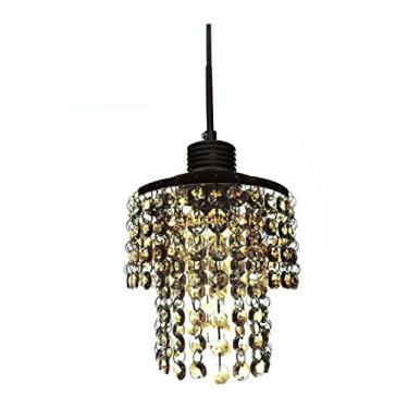 Imagem de Pendente Cristal Diamante Redondo 1080 - Champagne Diamante Decor Bivoltv Champagne