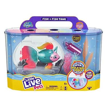Imagem de Little Live Pets - Lil` Dippers: Fantasea | Peixe de Brinquedo Interativo & Tanque, Magicamente Ganha Vida na Água, Alimenta e Nada Como Um Peixe Real