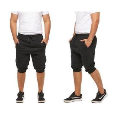Imagem de Kit 2 Bermudas Masculina de Moletom Masculina Saruel Skinny Sport Fit-Masculino