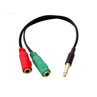 Imagem de Cabo adaptador p3 p2 combo para fone e microfone headset