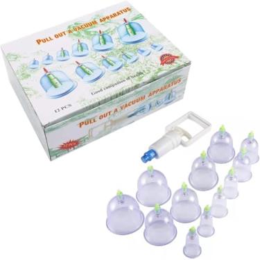 Imagem de Kit de Ventosas para Massagem Terapêutica, 12 Copos, Sucção para Ventosaterapia