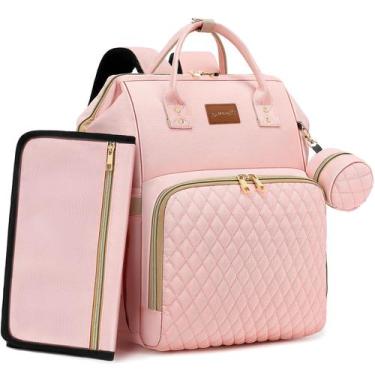 Imagem de Mochila para Fraldas ROSEGIN Pink - 35 Litros - Para Bebês e Meninas