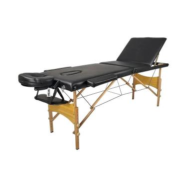 Imagem de Maca Portátil Para Massagem Divã Dobrável Preta Velve M301