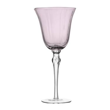 Imagem de Taça para Vinho Lily 250ml  Vidro Rosa e Cinza Wolff