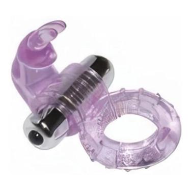 Imagem de Anel Peniano Formato De Coelho 10 Vibrações Brinquedo Erótico com Estimulador [ROXO]