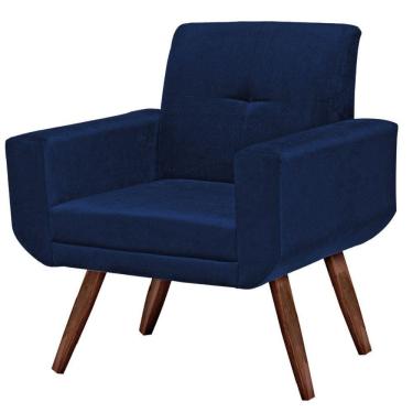 Imagem de Poltrona Decorativa Anitta Sala E Escritório Pés Madeira