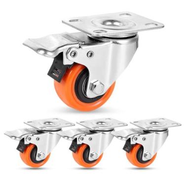 Imagem de Rodas Caster Wheels W B D WEIBIDA 2 Heavy Duty 272 kg de carga 4 unida