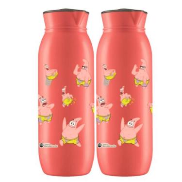 Imagem de 2 Jarra Garrafa De Água Suco Geladeira Tampa Higiênica 1,4l - Bandeira