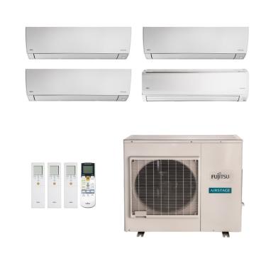 Imagem de Ar-Condicionado Multi Split Inverter Fujitsu 35.000 (3x Evap HW 9.000 + 1x Evap HW 18.000) Quente/Frio 220V