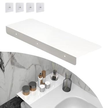 Imagem de Placa de extensão de lacuna de metal para geladeira de cozinha, divisória lateral de geladeira, capas de lacuna entre bancada e paredes, sem broca (branco, 50 x 20 cm)