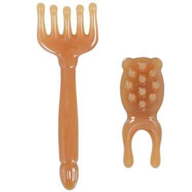 Imagem de 2 peças Gua Sha e couro cabeludo, massagem relaxante corporal e facial para adultos