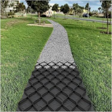 Imagem de FYLFANYAN Gravel Ground Grid-5 cm de espessura Expansão Geo Grade Dobrável Estabilização Base de Solo Grade de Célula Material HDPE Grade de Estabilização de Solo Permeável Paver Grade de