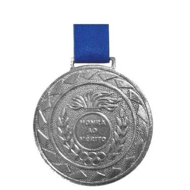 Imagem de Medalha de Prata M36 Honra ao Mérito Fita Azul Crespar