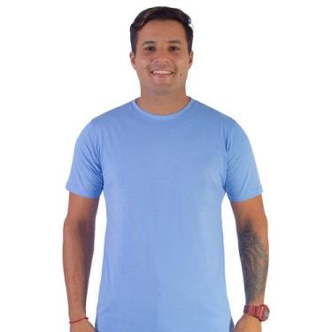 Imagem de Camiseta Masculina Lisa Basic 100 % Algodão  - L.A Importação, Azul bb