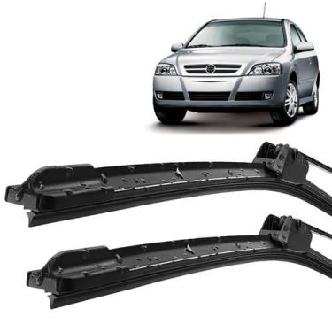 Imagem de Par Palheta Limpador ParaBrisa Astra Hatch e Sedan 1998 a 2013 Silicon