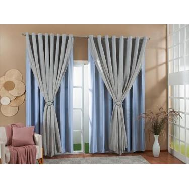 Imagem de Cortina Ge Linho Forro Blackout 4,00X2,80 Sala E Quarto - Doce Lar Enx