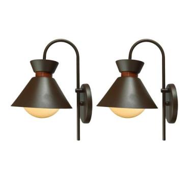 Imagem de Kit 2 Arandelas Dubai Jota Interno Alumínio Decorações - Ideallume, Ma