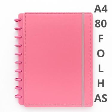 Imagem de Caderno argolado capa dura de material sintético A4 80 folhas pautadas