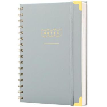 Imagem de Caderno espiral Yoment Lined 160 páginas A5 capa dura cinza