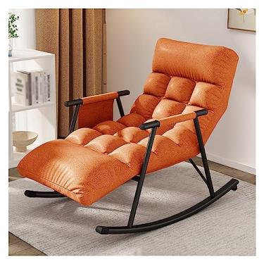 Imagem de ARCEFT Cadeira de balanço com bolso lateral e encosto alto ajustável, poltrona reclinável confortável para berçário, sala de estar e quarto