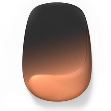 Imagem de Mouse pad com descanso de pulso mudança gradual ergonômico para jogos mousepad descanso de pulso suave mouse pad de silicone para escritório em casa (laranja)