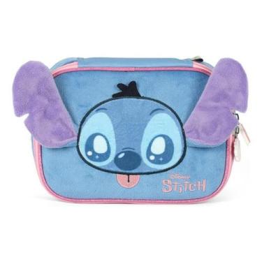 Imagem de Estojo 100 Pens Escolar Infantil Stitch Peluciado - Luxcel