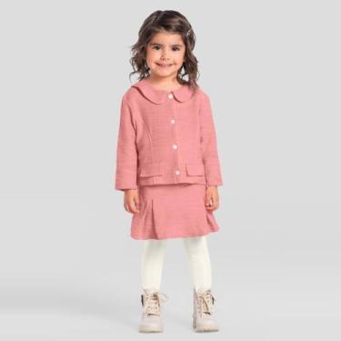Imagem de Meia calça infantil menina em malha trabalhada Mundi, Natural, M