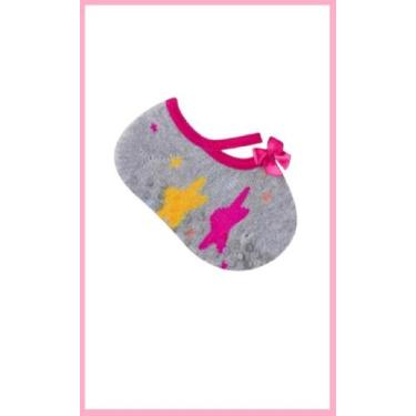 Imagem de Meia Sapatilha Infantil Antiderrapante - Menina Bebê Estrela - Duck, C