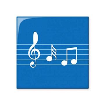 Imagem de Music 5-le Staff Azulejo de cerâmica azul brilhante para banheiro Cozinha Parede Pedra