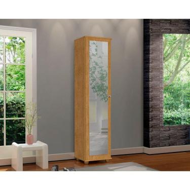 Imagem de Armário Organizador Multiuso 1 Porta Com  Espelho Marry Nature - Rede Móveis