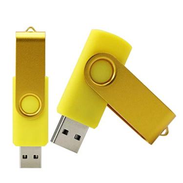 Imagem de Pen Drive USB de rotação 3.0 de 64 GB, disco flash USB 3.0, pen drive de memória (amarelo)