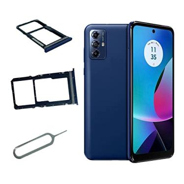 Imagem de Ygpmoiki Suporte para cartão SIM único para Motorola Moto G Play 2023 Micro SD para substituição XT2271 XT2271-5 Bandeja de cartão SIM preta/índigo profundo, com pino