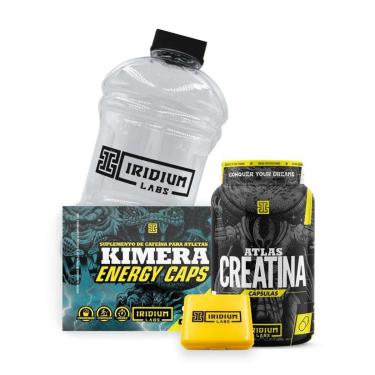Imagem de Kit Atlas Creatina 60 caps + Galão 1L + Porta Caps + Kimera Energy Caps (unitario)-Unissex
