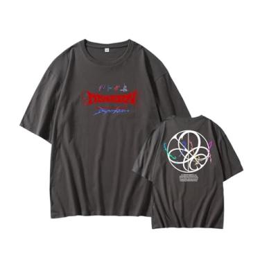 Imagem de Camiseta Aespa Solo Armageddon K-pop Support Camiseta estampada solta streetwear algodão casual camiseta diária unissex para fãs, Escuro., XXG