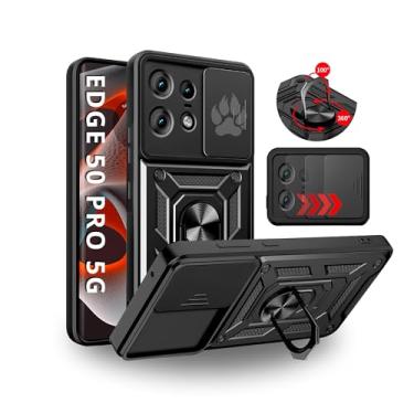 Imagem de Capa Capinha Armor Anti Impacto Ring Luxo Para Moto Edge 50 Pro 5G (Tela 6.7) + Anel Giratório + Proteção De Câmera - Proteção Militar