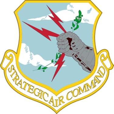 Imagem de Adesivo de comando aéreo estratégico USAF em forma de escudo de vinil americano (Air Force Military)