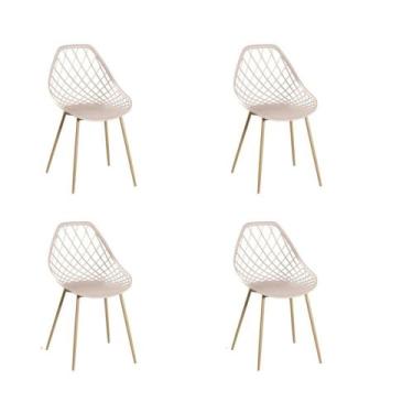 Imagem de Kit 4 Cadeiras Base em Madeira Cloe - Rivatti