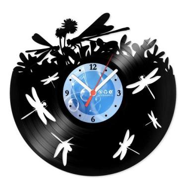 Imagem de Relógio De Parede Disco Vinil Animais - Libélulas - VAN-014 - Modernar
