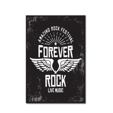Imagem de Placa Decorativa MDF Rock Forever 30x40 - Quartinhos