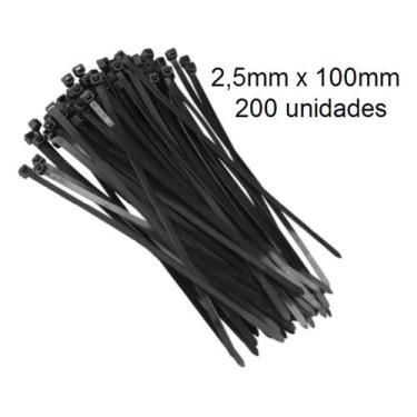 Imagem de Abraçadeira de Nylon Plástica 10cm Kit 200un - Serdomolde