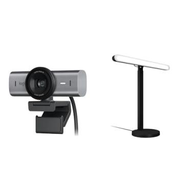 Imagem de Kit Webcam Ultra HD 4K Logitech MX Brio com Imagem Aprimorada por IA Grafite + Iluminação de LED Premium Logitech G Litra Beam Preto