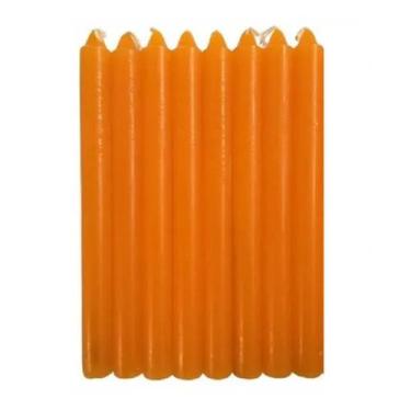 Imagem de Aib vela palito tradicional kilo 18cm laranja granel - AIB VELAS